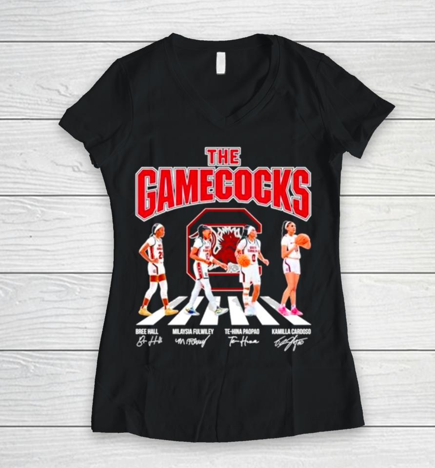 The South Carolina Gamecocks Abbey Road Signatures Women V-Neck T-Shirt