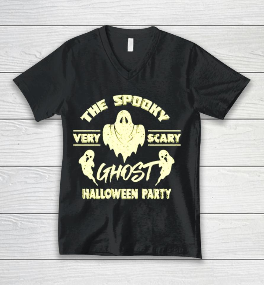 The Spooky Ghost Halloween Party Unisex V-Neck T-Shirt