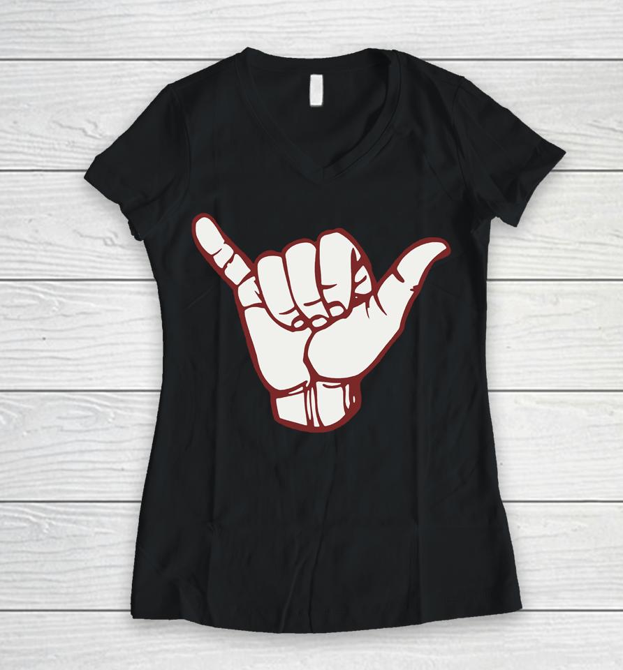 The Spurs Up Show Store Hand Logo Black Toddler Women V-Neck T-Shirt