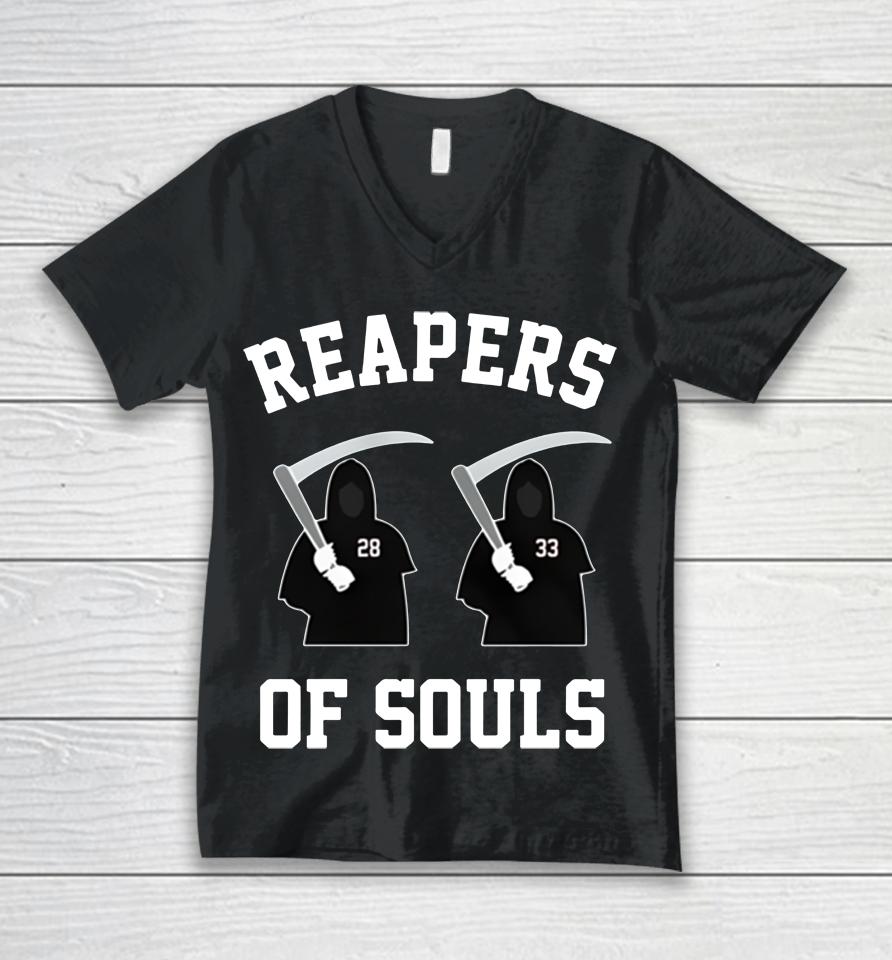 The Spurs Up Show Store Reaper Of Souls Unisex V-Neck T-Shirt