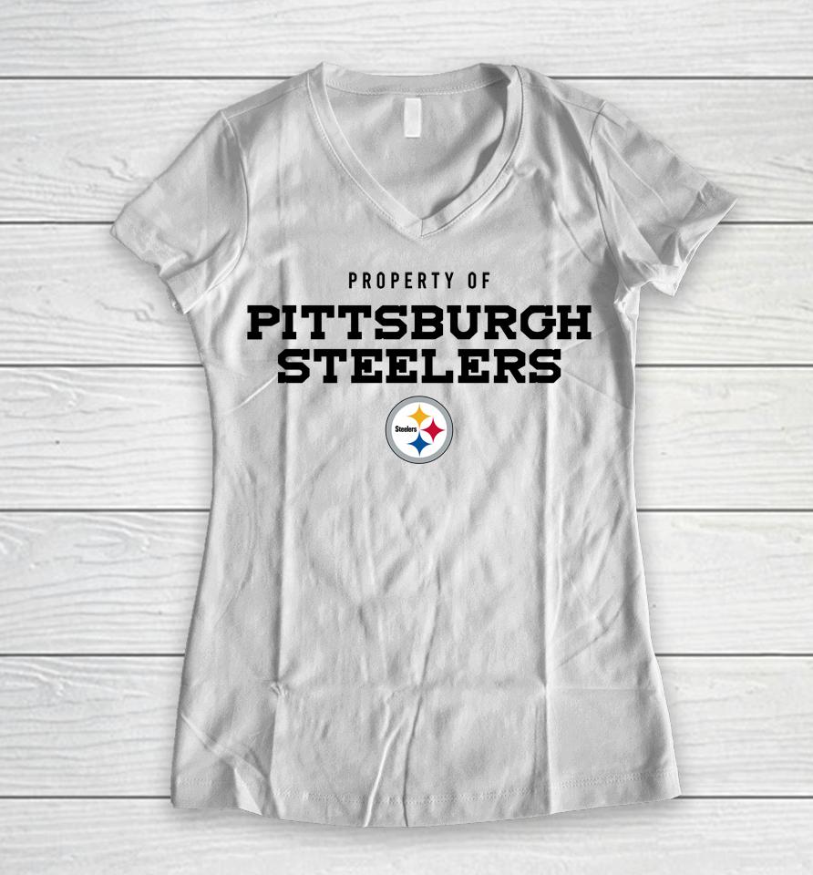 The Steelers Pro Property Of Pittsburgh Steelers Women V-Neck T-Shirt