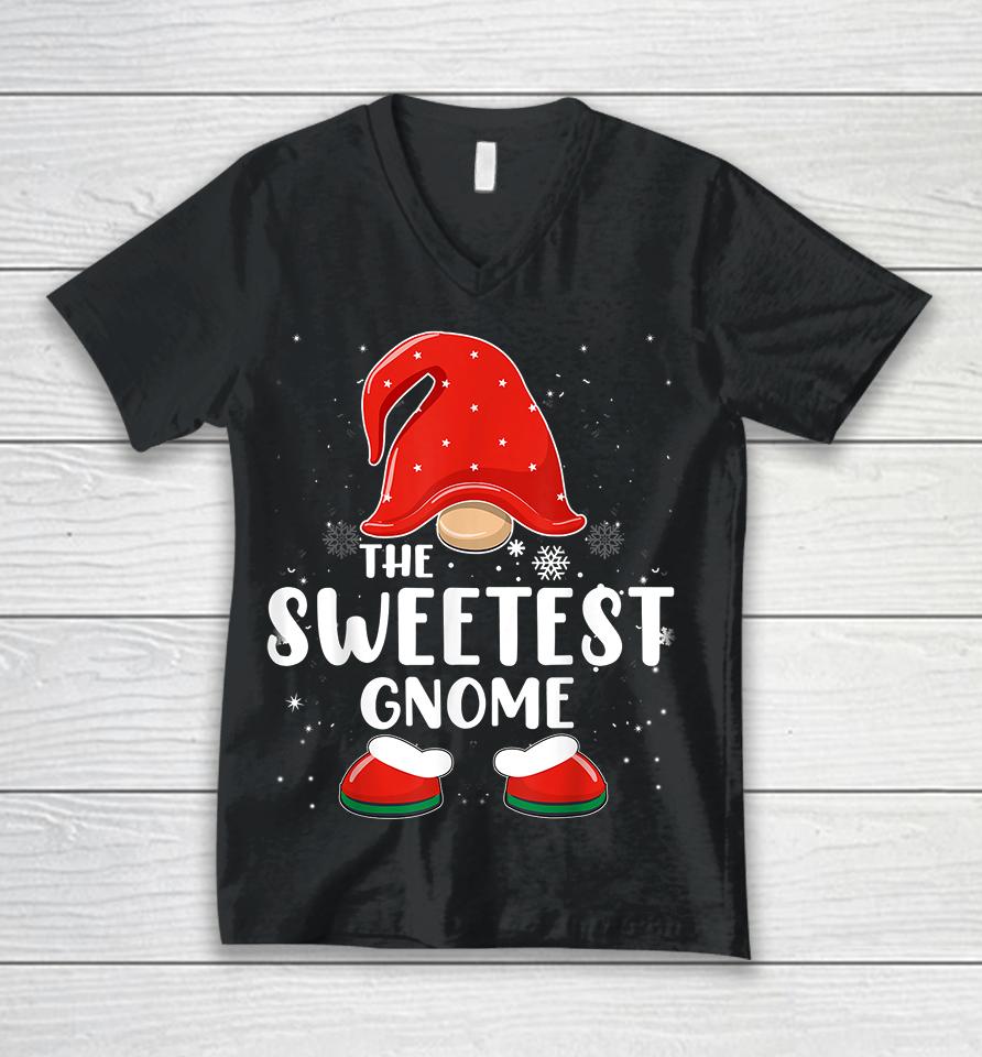 The Sweetest Gnome Christmas Unisex V-Neck T-Shirt
