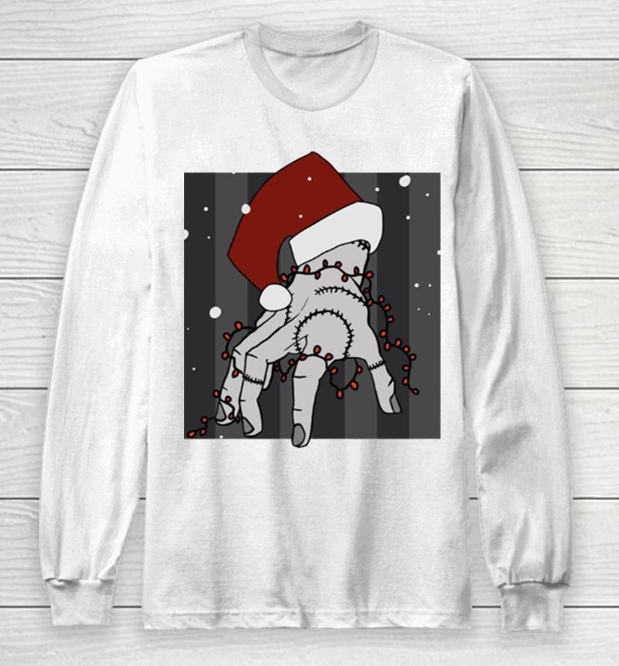 The Thing Christmas From Wednesday Long Sleeve T-Shirt