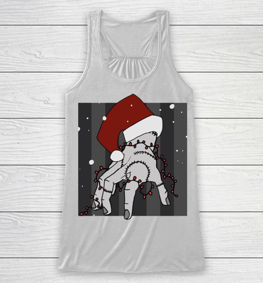 The Thing Christmas From Wednesday Racerback Tank