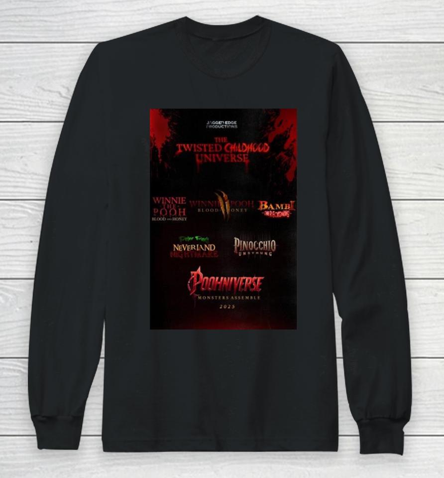 The Timeline For The Twisted Childhood Universe Has Been Revealed All Leads To Poohniverse Monsters Assemble In 2025 Long Sleeve T-Shirt