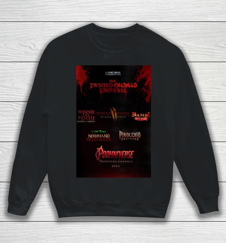 The Timeline For The Twisted Childhood Universe Has Been Revealed All Leads To Poohniverse Monsters Assemble In 2025 Sweatshirt