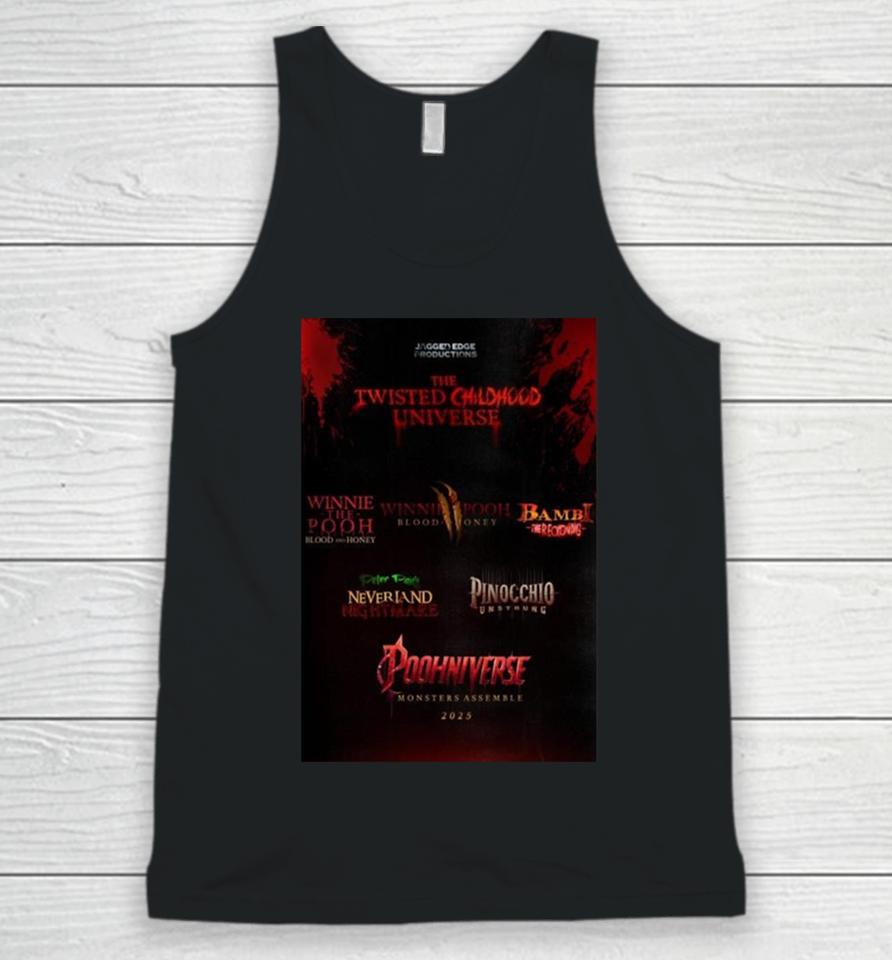 The Timeline For The Twisted Childhood Universe Has Been Revealed All Leads To Poohniverse Monsters Assemble In 2025 Unisex Tank Top