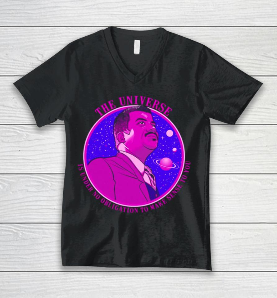 The Universe Nerdy Science Ndgt Neil Tyson Quote Unisex V-Neck T-Shirt