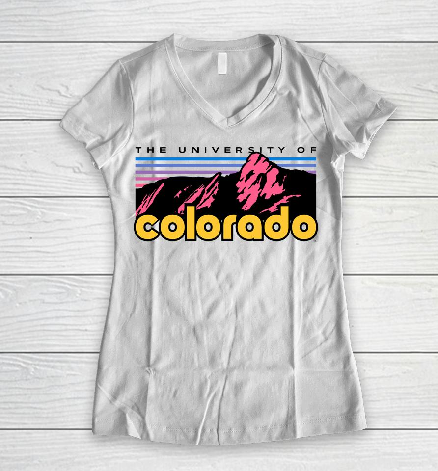 The University Of Colorado Women V-Neck T-Shirt