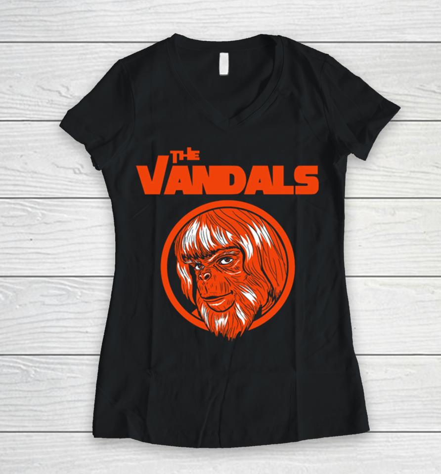 The Vandals The Paul Williams Black Shirtshirts Women V-Neck T-Shirt