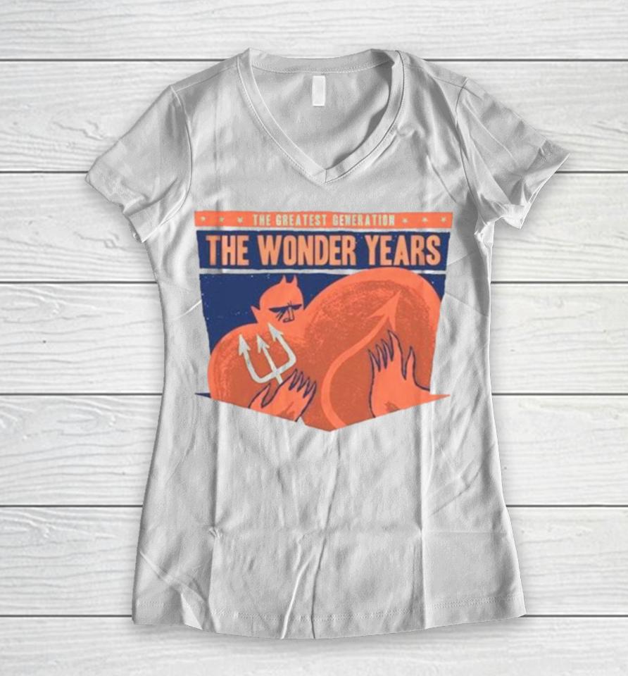 The Wonder Years The Greatest Generation 2023 Tour Women V-Neck T-Shirt