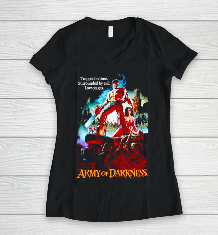 Theatrical Poster Army Of Darkness Women V-Neck T-Shirt