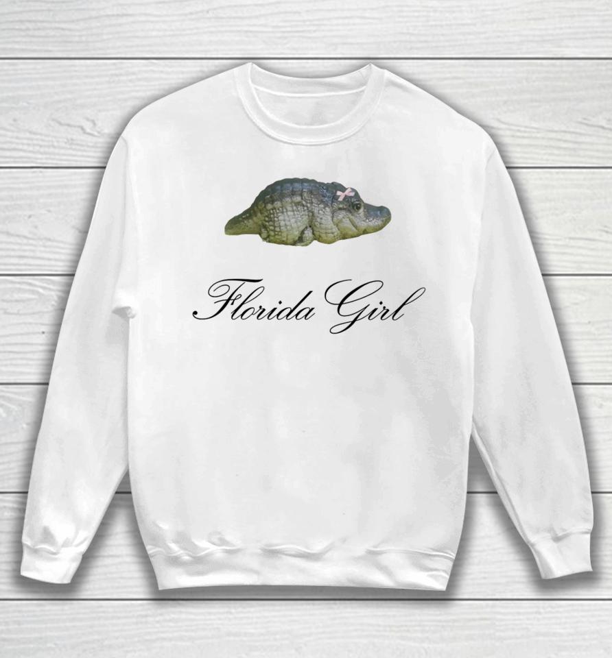 Thedigitalangel Florida Girl Baby Gator Coquette Sweatshirt