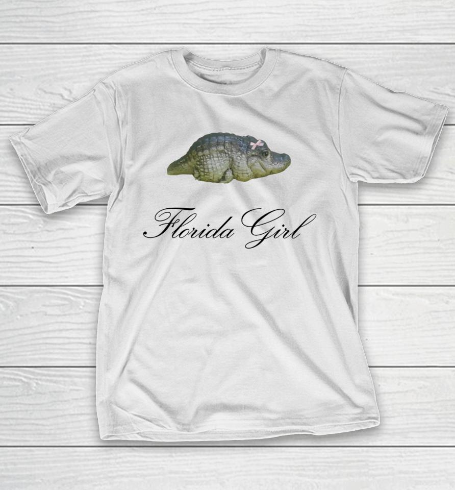 Thedigitalangel Florida Girl Baby Gator Coquette T-Shirt
