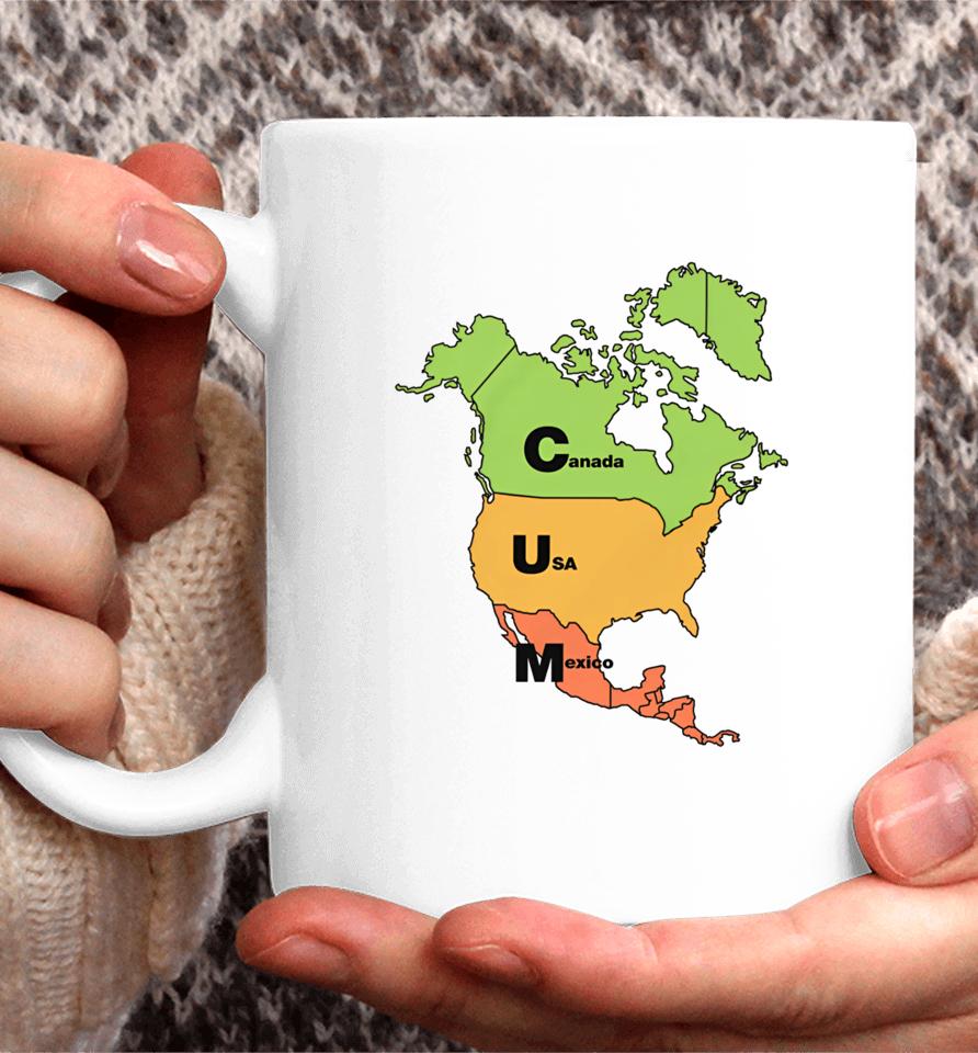Thegoodshirts Store Cum Map (Canada, Usa And Mexico) Coffee Mug