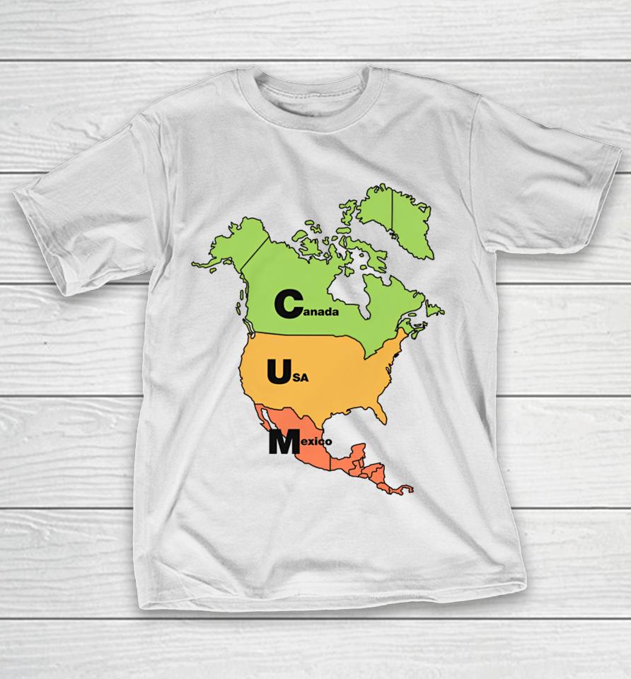 Thegoodshirts Store Cum Map (Canada, Usa And Mexico) T-Shirt