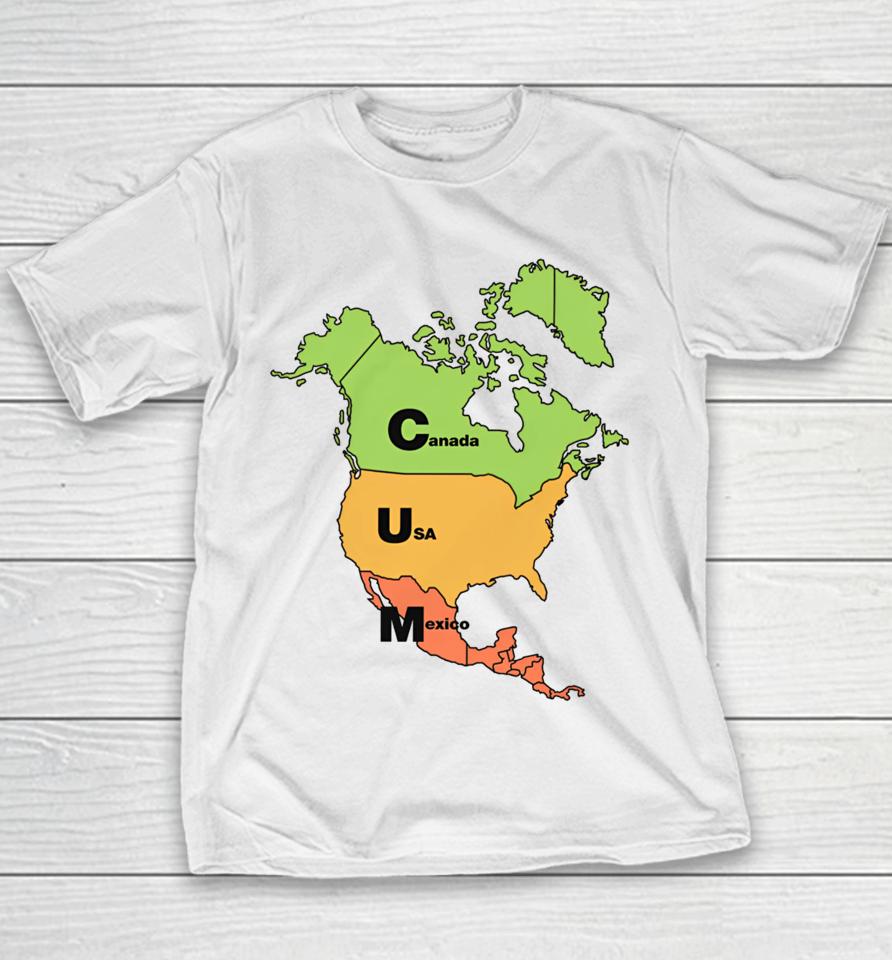 Thegoodshirts Store Cum Map (Canada, Usa And Mexico) Youth T-Shirt