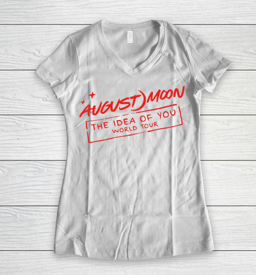 Thehenryfox August Moon The Idea Of You World Tour Women V-Neck T-Shirt