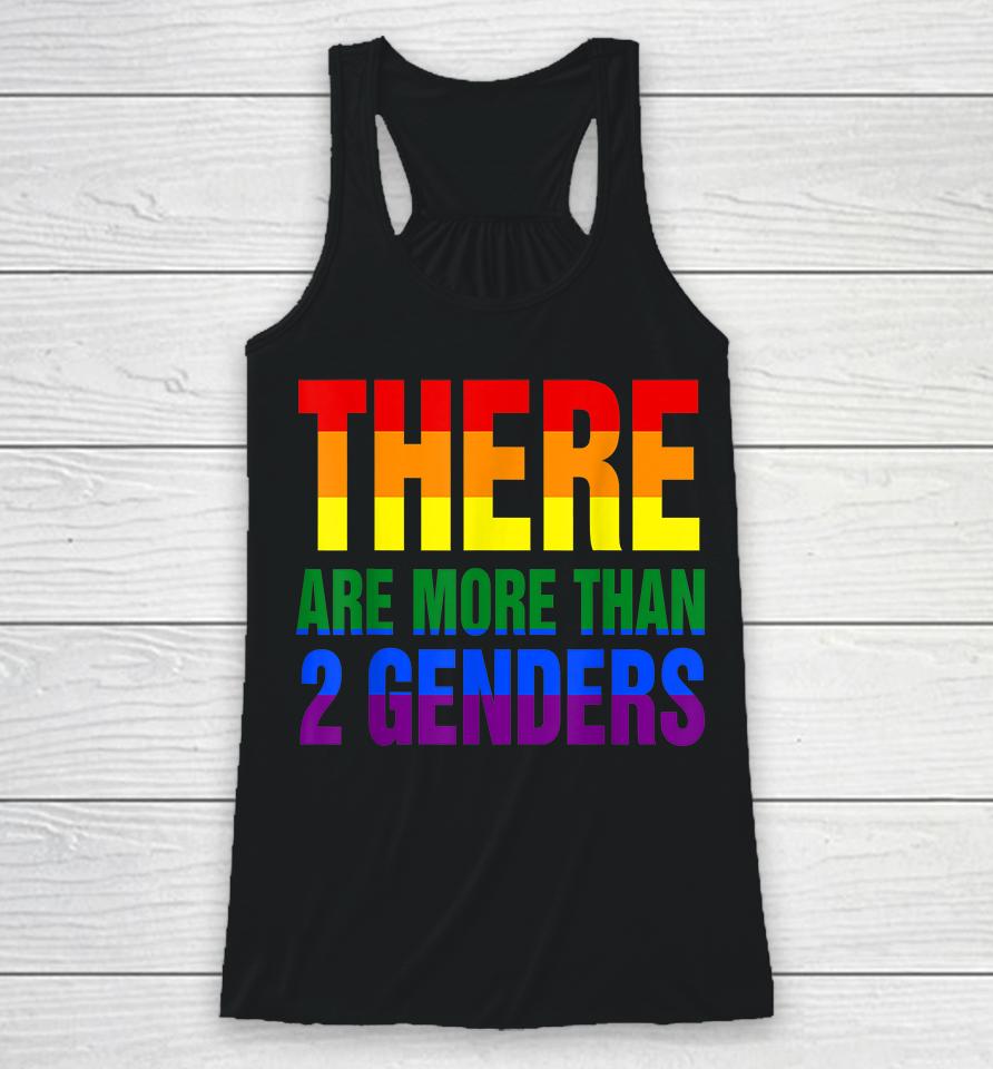 There Are More Than 2 Genders Lgbt Flag Racerback Tank