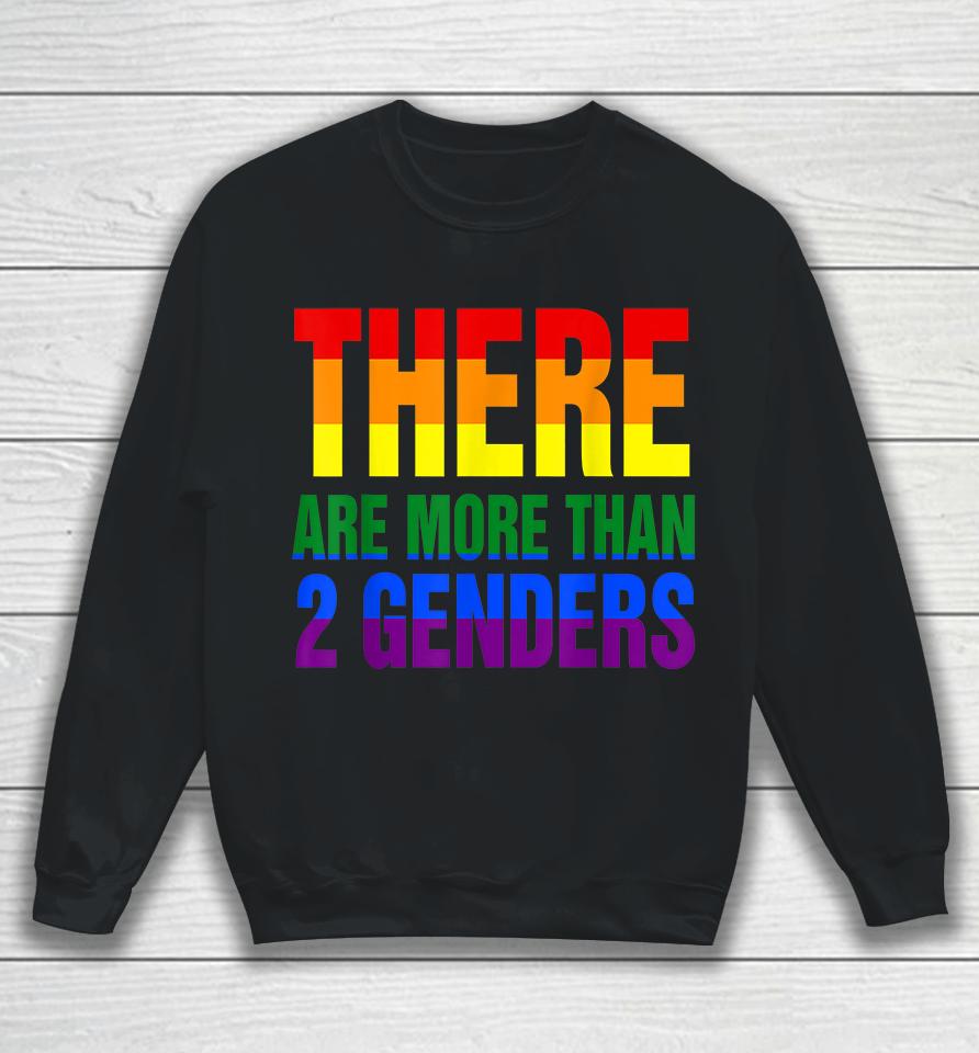 There Are More Than 2 Genders Lgbt Flag Sweatshirt