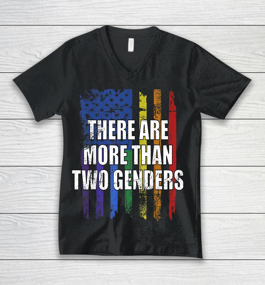 There Are More Than 2 Genders Unisex V-Neck T-Shirt