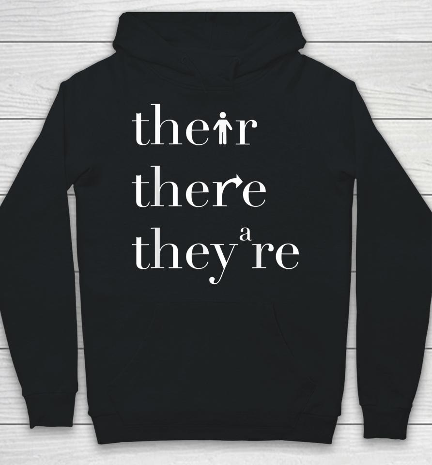 There Their They're English Teacher Funny Grammar Teacher Hoodie