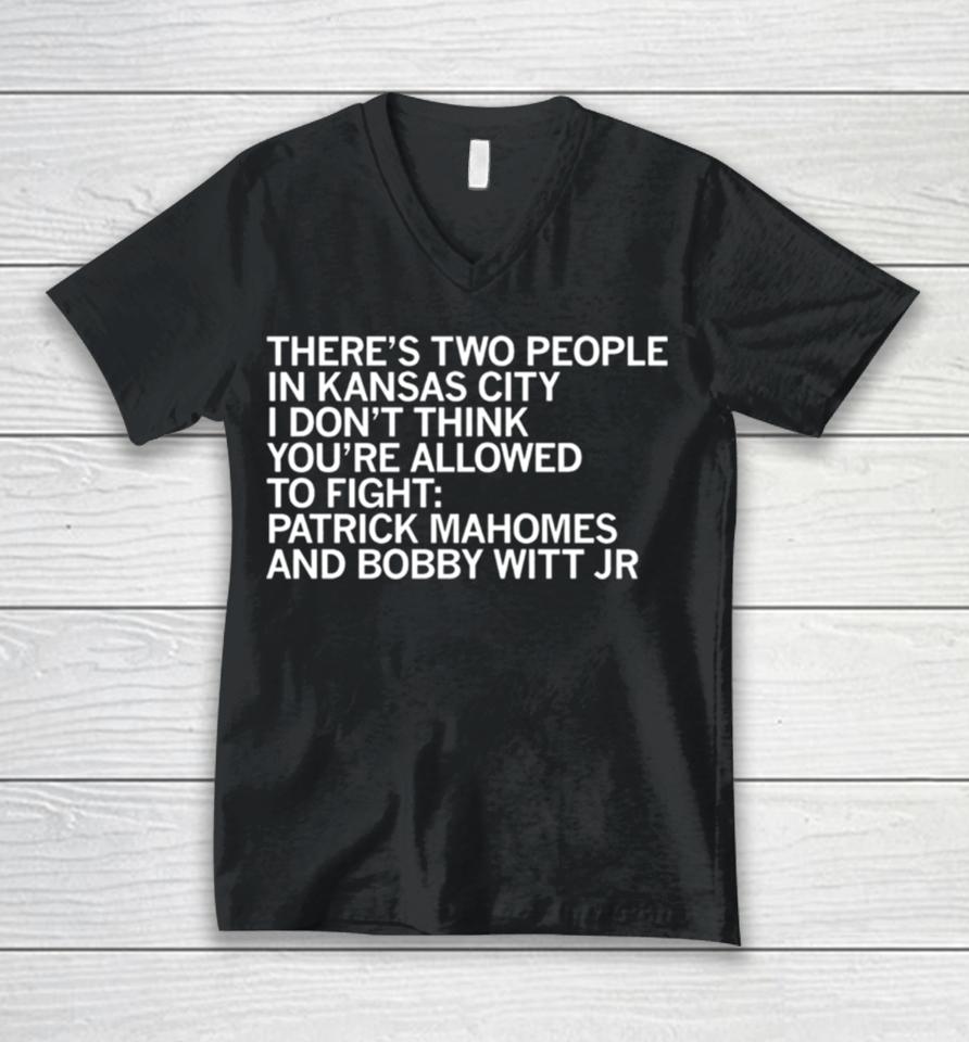 There’s Two People In Kansas City Unisex V-Neck T-Shirt