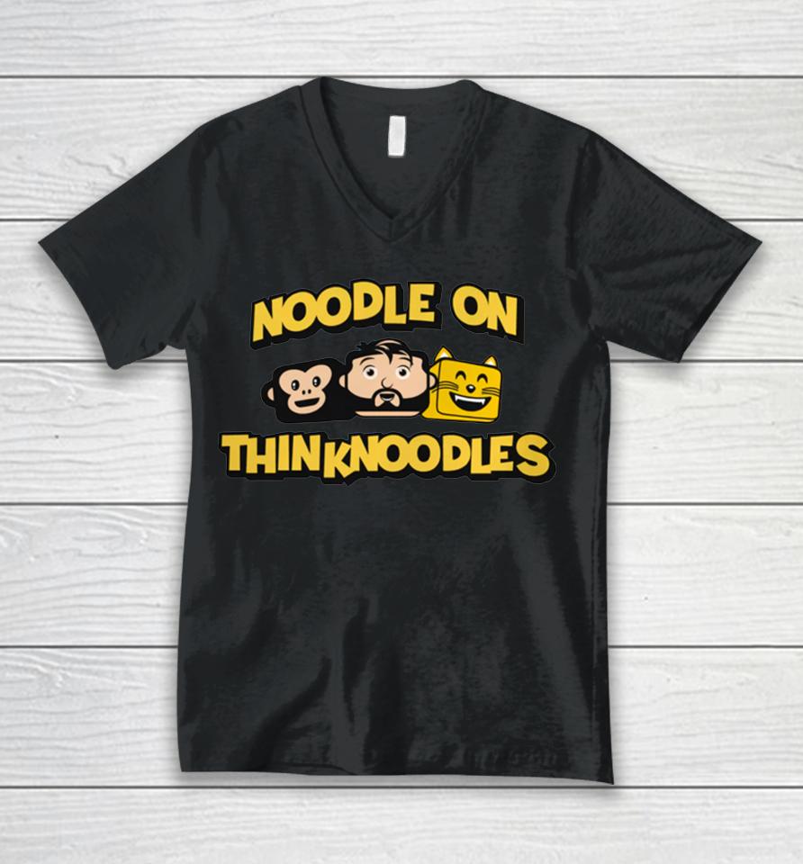 Thinknoodles Merch Noodle On Thinknoodles Unisex V-Neck T-Shirt