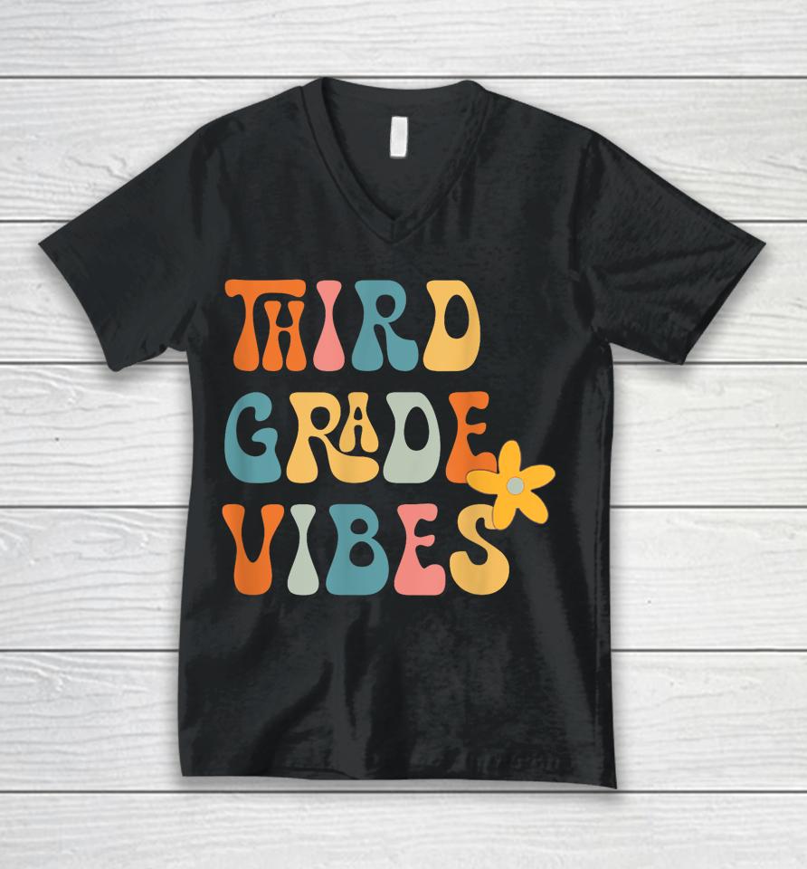 Third Grade Vbes, 3Rd Grade Squad, Back To The School Unisex V-Neck T-Shirt