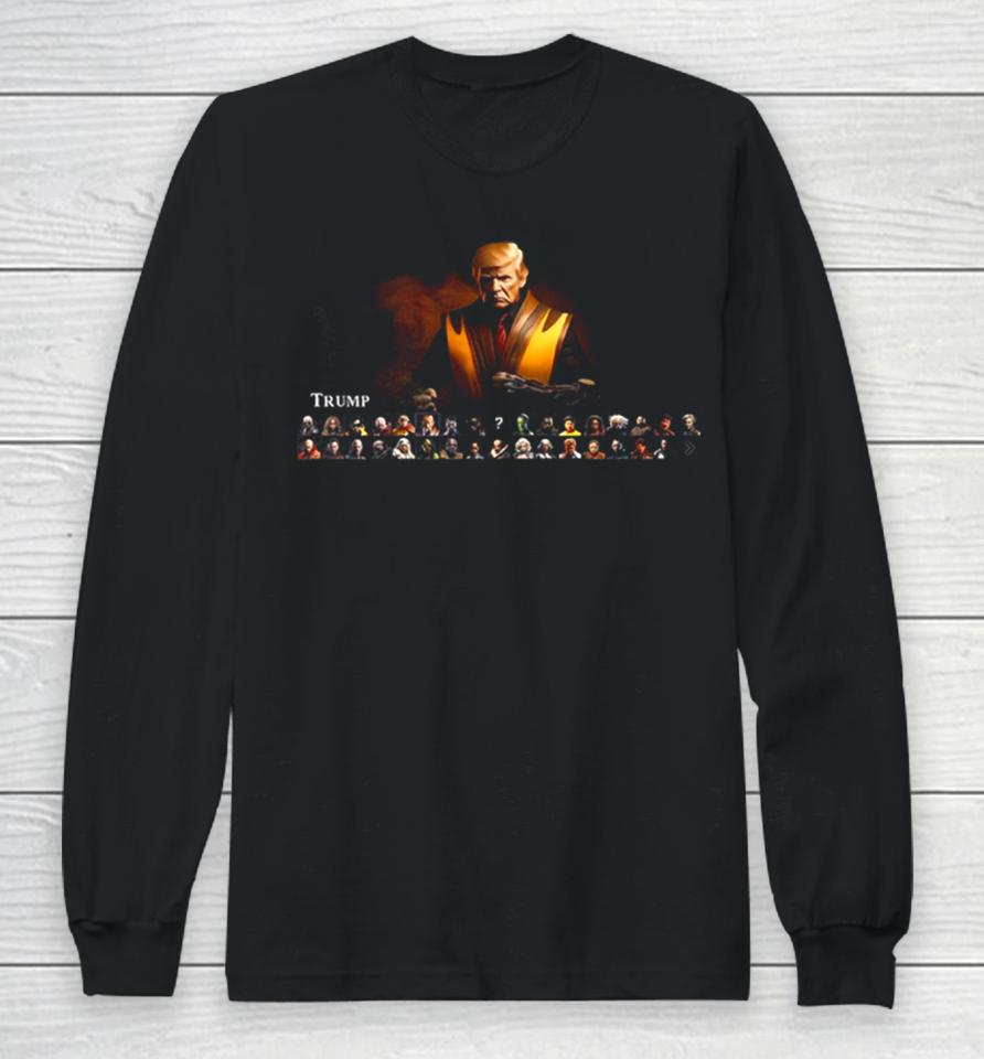 This Celebrity Mortal Kombat 1 Concept With Donald Trump Long Sleeve T-Shirt