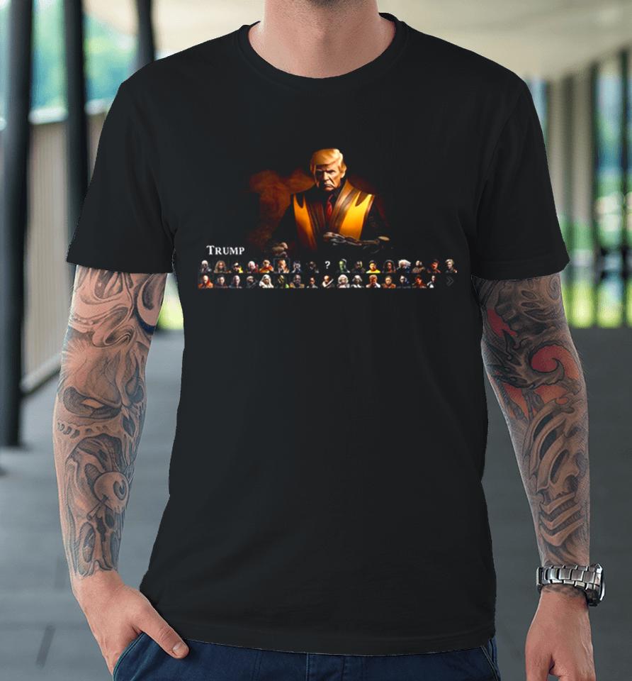 This Celebrity Mortal Kombat 1 Concept With Donald Trump Premium T-Shirt