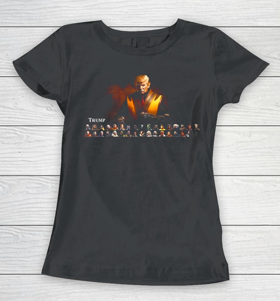This Celebrity Mortal Kombat 1 Concept With Donald Trump Women T-Shirt