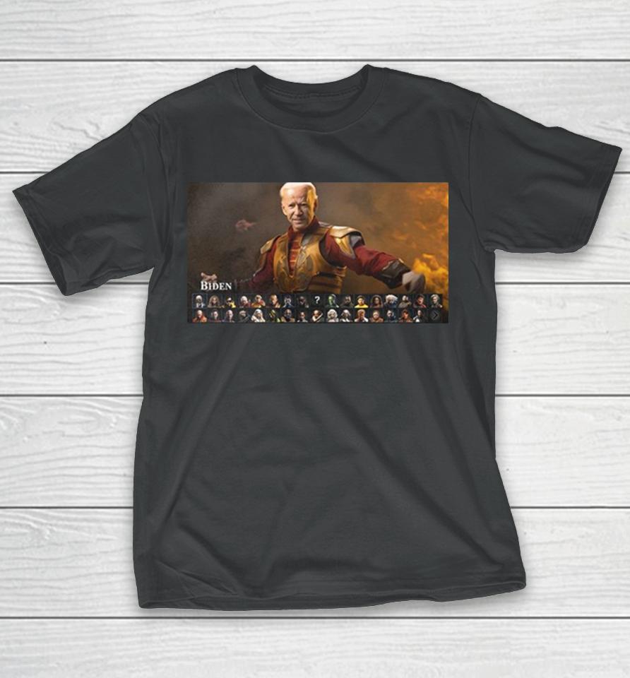 This Celebrity Mortal Kombat 1 Concept With Joe Biden T-Shirt