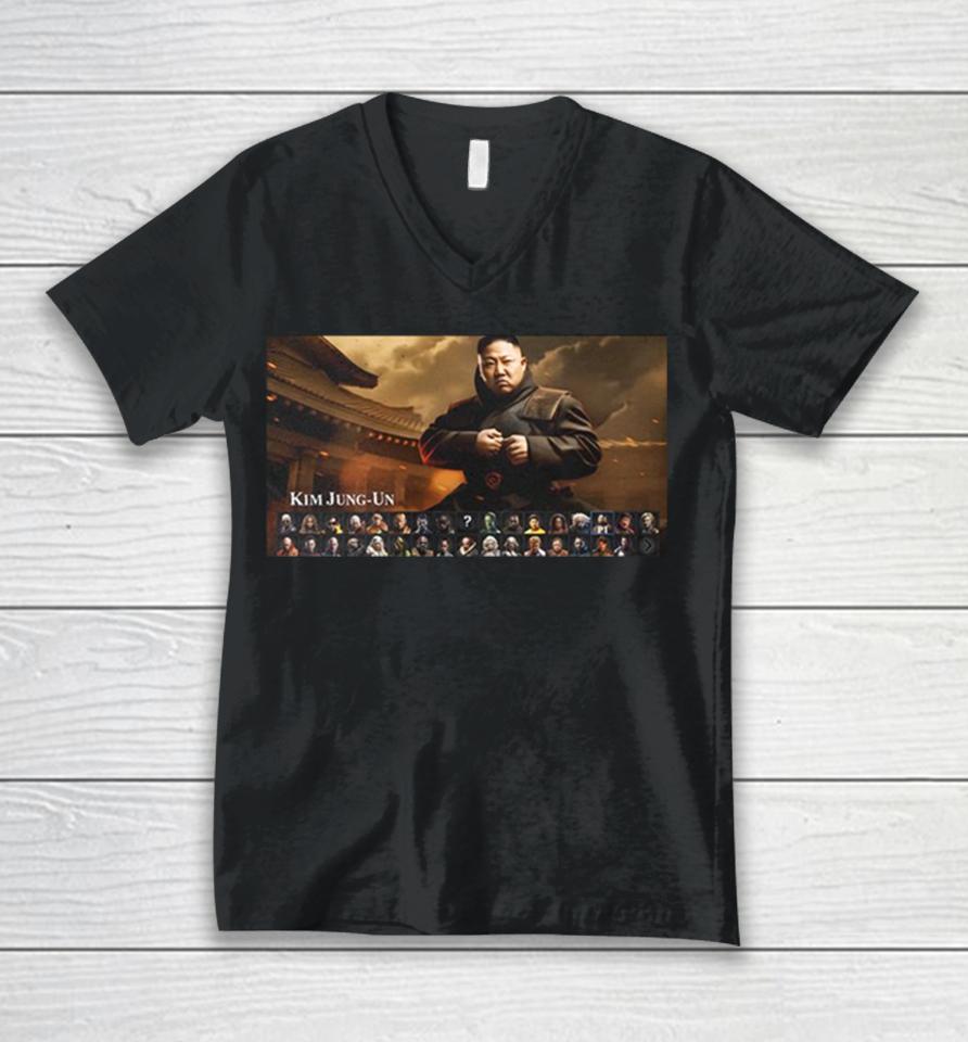 This Celebrity Mortal Kombat 1 Concept With Kim Jong Un Unisex V-Neck T-Shirt