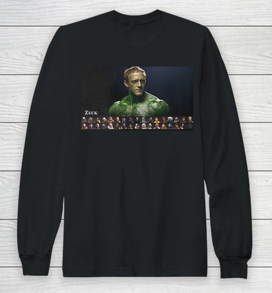 This Celebrity Mortal Kombat 1 Concept With Mark Zuckerberg Long Sleeve T-Shirt