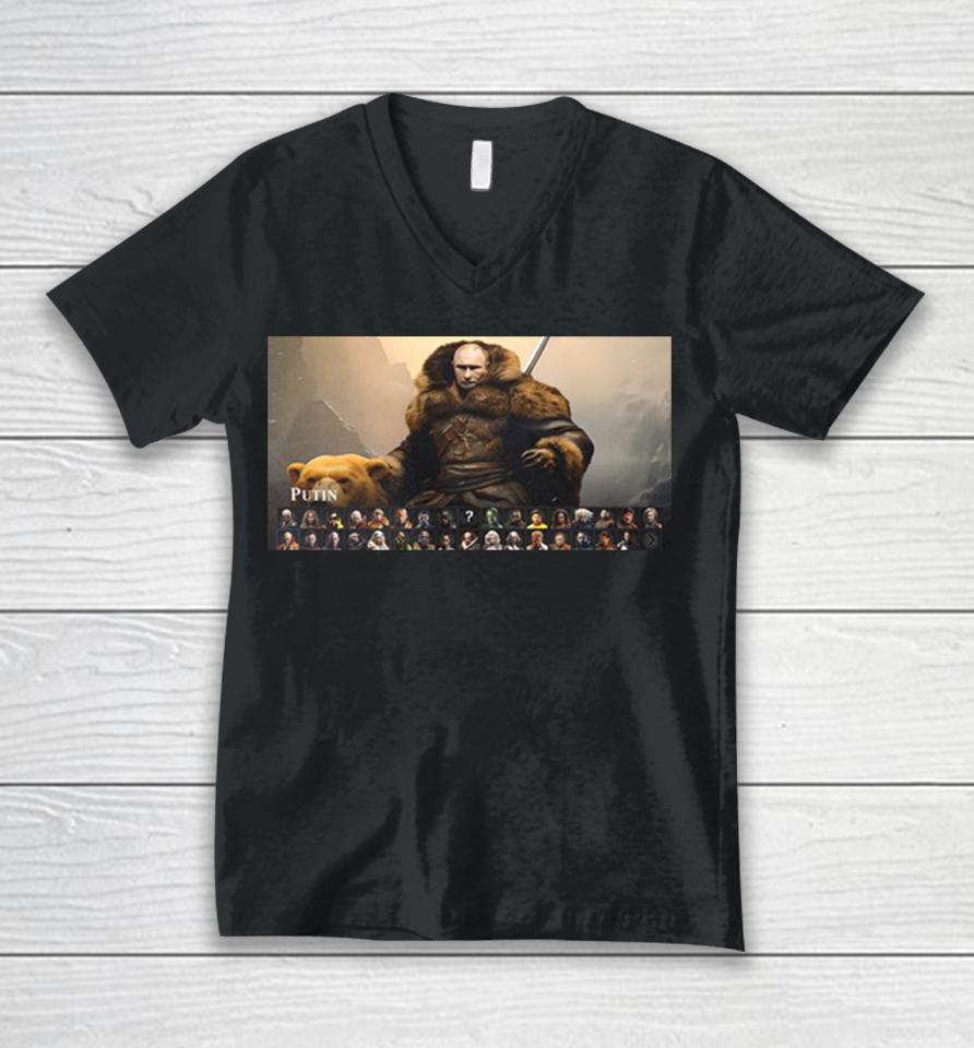 This Celebrity Mortal Kombat 1 Concept With Vladymir Putin Unisex V-Neck T-Shirt