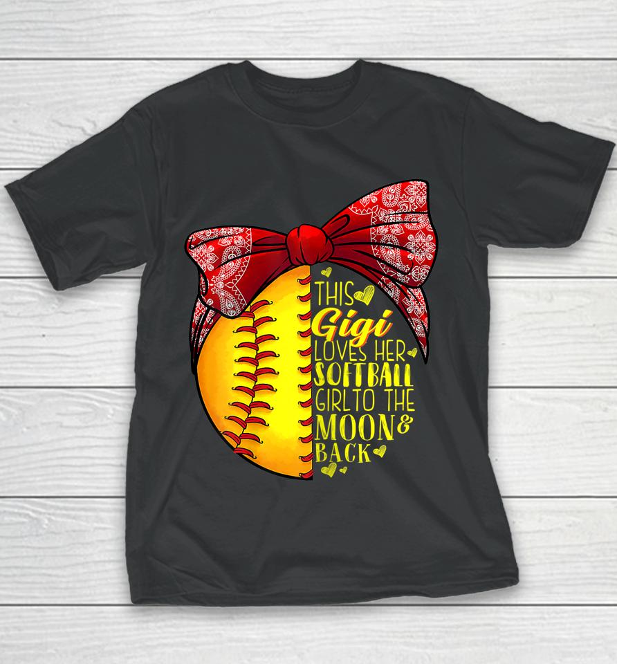 This Gigi Loves Her Softball Girl Softball Mother's Day Youth T-Shirt