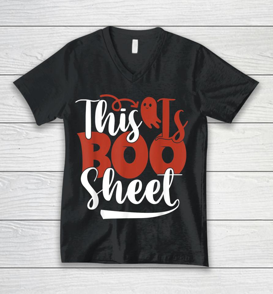 This Is Boo Sheet Ghost Halloween Unisex V-Neck T-Shirt