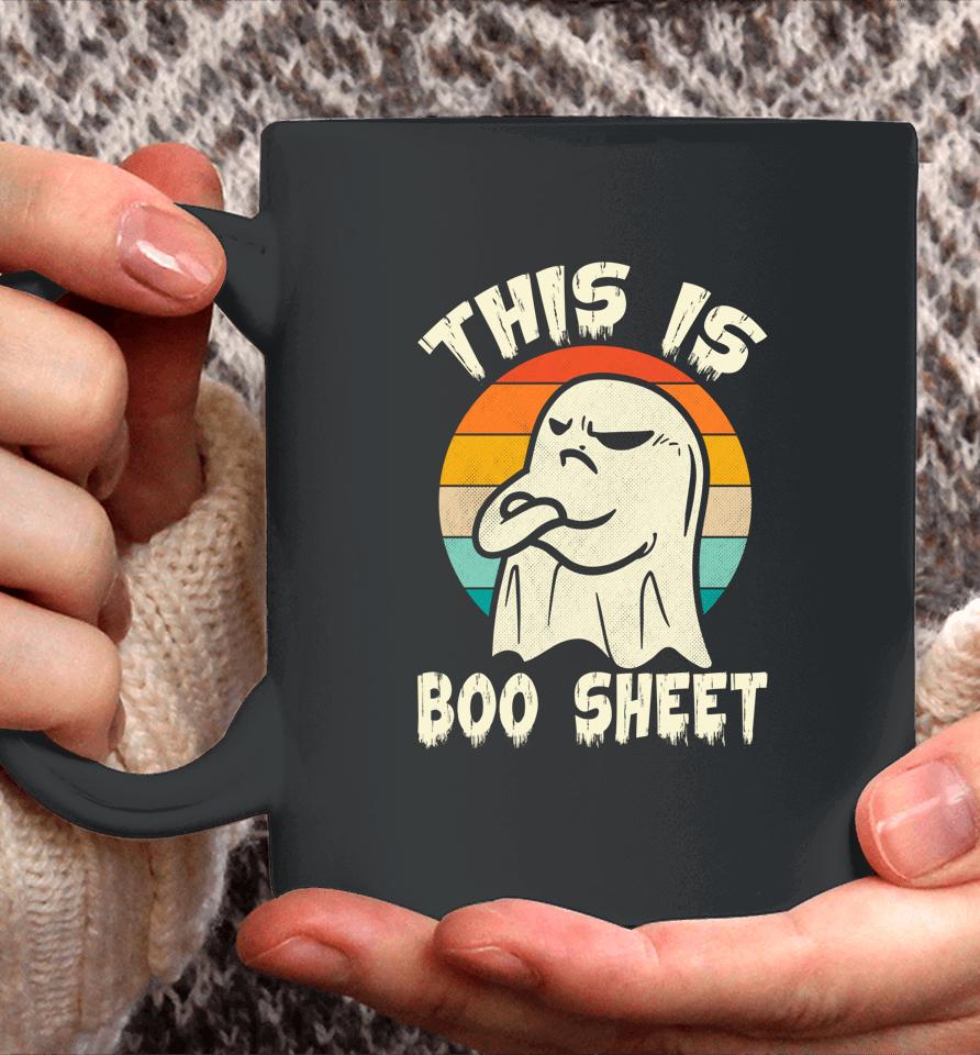 This Is Boo Sheet Ghost Retro Halloween Costume Coffee Mug