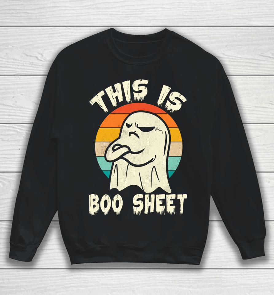 This Is Boo Sheet Ghost Retro Halloween Costume Sweatshirt