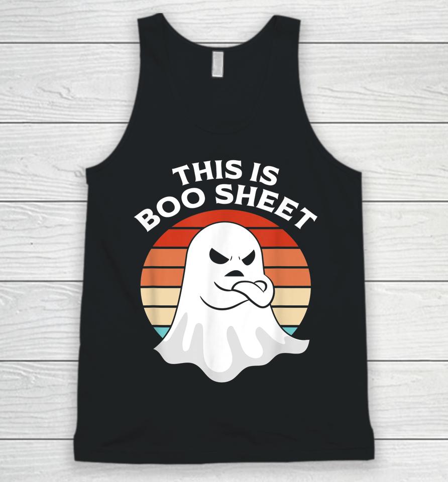 This Is Boo Sheet Ghost Retro Halloween Costume Unisex Tank Top