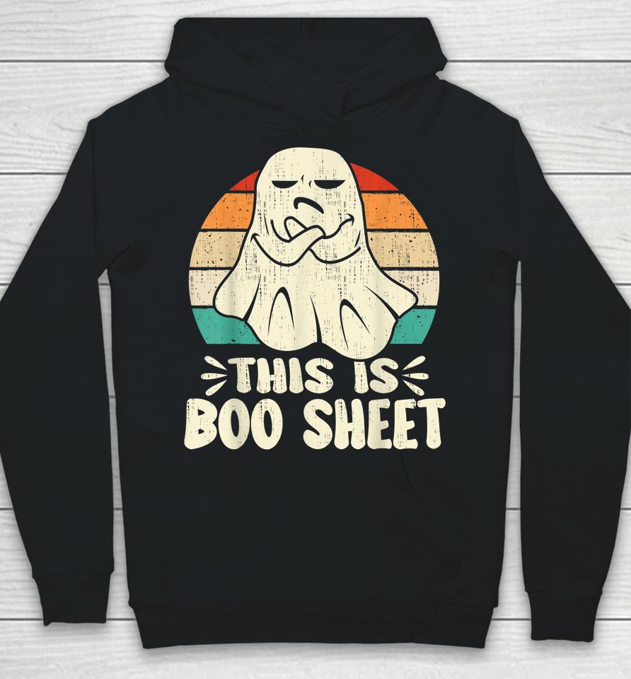 This Is Boo Sheet Ghost Retro Halloween Hoodie