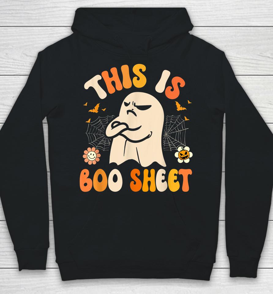 This Is Boo Sheet Ghost Retro Halloween Hoodie