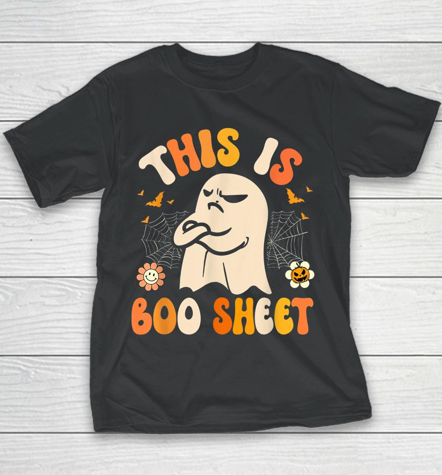This Is Boo Sheet Ghost Retro Halloween Youth T-Shirt