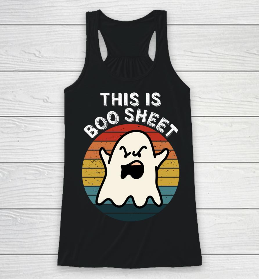 This Is Boo Sheet Ghost Retro Halloween Racerback Tank