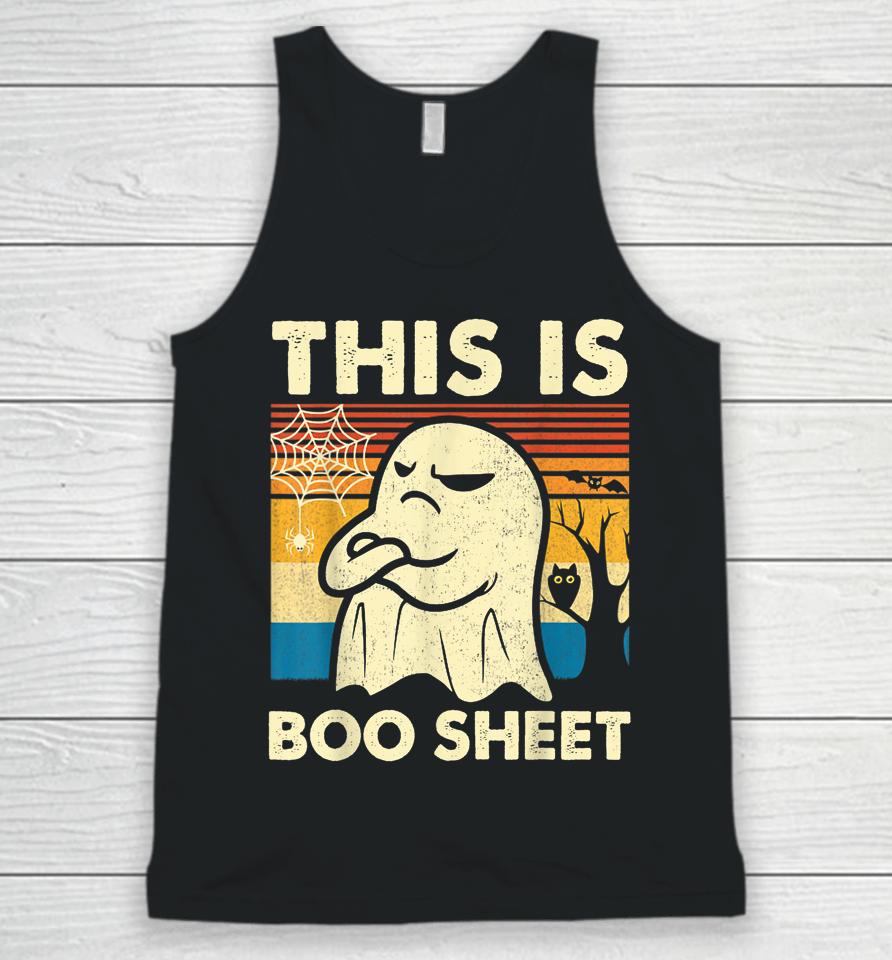 This Is Boo Sheet Ghost Retro Halloween Unisex Tank Top