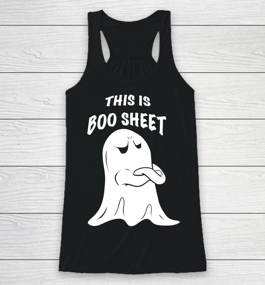This Is Boo Sheet Halloween Ghost Costume Racerback Tank