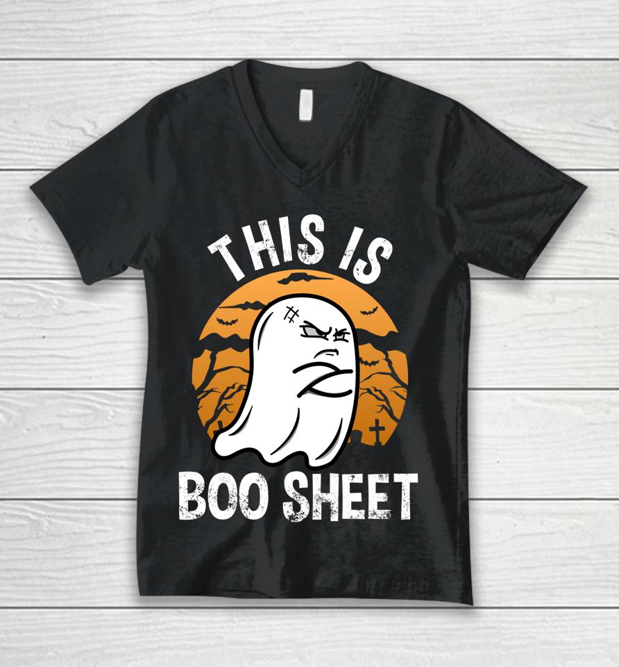 This Is Boo Sheet Halloween Unisex V-Neck T-Shirt