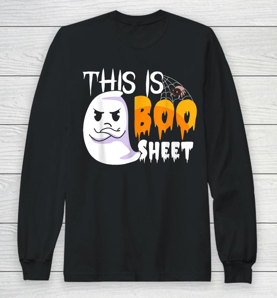This Is Boo Sheet Shirt Halloween Lover Ghost Party Long Sleeve T-Shirt