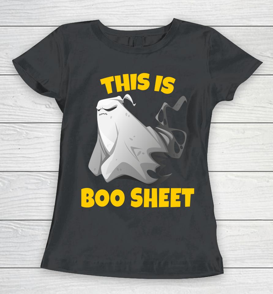 This Is Boo Sheet T-Shirt Ghost Halloween Women T-Shirt